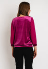 Leon Collection V-Neck Shimmer Blouse, Pink