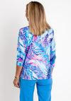 Leon Collection Leaf Print Top, Multi