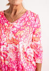 Leon Collection Abstract Print Top, Pink