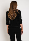 Leon Collection Ruched Detail Shimmer Blouse, Black
