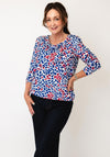 Yew Abstract Print Blouse, Blue Multi