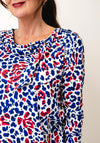 Yew Abstract Print Blouse, Blue Multi