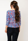 Yew Abstract Print Blouse, Blue Multi