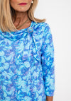 Leon Collection Cowl Neck Top, Lilac Multi