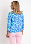 Leon Collection Cowl Neck Top, Lilac Multi