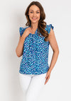 The Leon Collection Print Top, Navy Multi