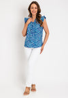 The Leon Collection Print Top, Navy Multi
