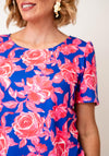 YEW Rose Print Round Neck T-Shirt, Pink Multi