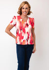 Yew Marble Print Top, Pink Multi