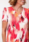 Yew Marble Print Top, Pink Multi