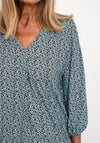 Leon Collection V Neck Blouse, Blue