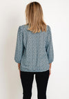 Leon Collection V Neck Blouse, Blue