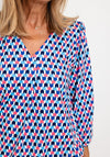 Leon Collection V Neck Blouse, Print Multi