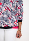 Leon Collection Mixed Animal Print Top, Pink Multi