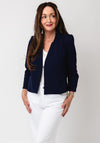 Yew Short Cropped Sleeves Jacket, Navy