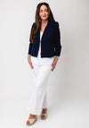 Yew Short Cropped Sleeves Jacket, Navy