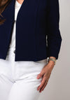 Yew Short Cropped Sleeves Jacket, Navy