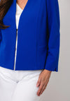 Yew Short Cropped Sleeves Jacket, Royal Blue