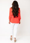 YEW V-Neck Blouse, Coral