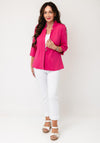 YEW Cropped Sleeve Jacket, Cerise Pink