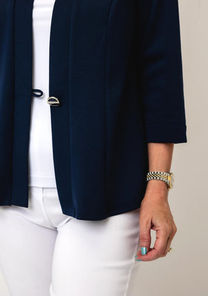 YEW Cropped Sleeve Jacket, Navy