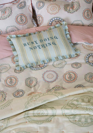 Bedeck Yvonne Ellen Busy Doing Nothing Cushion 60x40cm, Multi