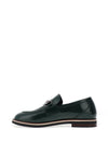 Zanni & Co Afulas Patent Link Loafers, Forest Green