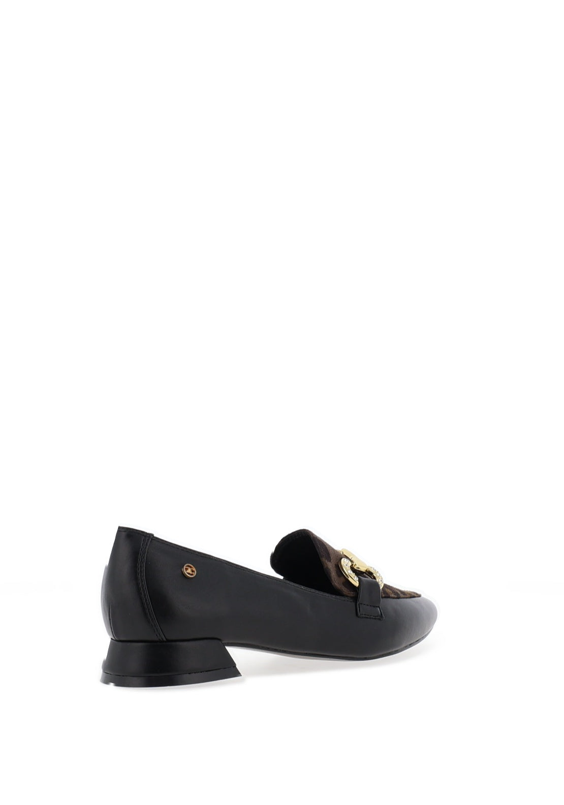 Zanni & Co Dalat Pointed Heeled Animal Loafers, Black