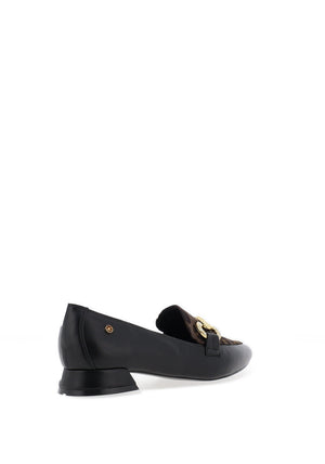 Zanni & Co Dalat Pointed Heeled Animal Loafers, Black