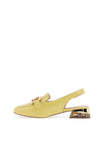 Zanni & Co. Diraz Sling Back Loafers, Yellow Gloss