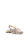 Zanni & Co. Diraz Sling Back Loafers, Natural Cheetah