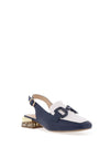 Zanni & Co. Diraz Sling Back Loafers, Cobalt Mix