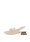 Zanni & Co. Diraz Sling Back Loafers, Natural Latte