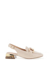 Zanni & Co. Diraz Sling Back Loafers, Cream Gloss