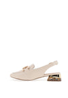 Zanni & Co. Diraz Sling Back Loafers, Cream Gloss