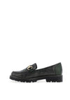 Zanni & Co Farkhor Gold Buckle Two Tone Loafers, Shimmer Charcoal Grey