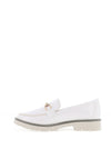 Zanni & Co. Hanoione Faux Patent Loafers, Crystal White