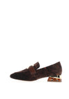 Zanni & Co. Laocai Printed Heeled Loafers, Brown