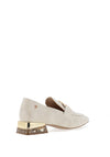 Zanni & Co. Laocai Printed Heeled Loafers, Cream