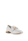 Zanni & Co. Laocai Metallic Heeled Loafers, Silver