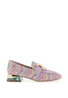 Zanni & Co. Laocai Printed Heeled Loafers, Violet Zig Zag