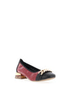 Zanni & Co. Mizukami Chain Link Patent Heeled Pumps, Red & Black