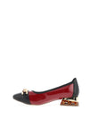 Zanni & Co. Mizukami Chain Link Patent Heeled Pumps, Red & Black