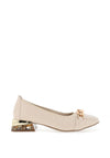 Zanni & Co. Mizukami Chain Link Heeled Pumps, Cream
