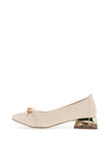 Zanni & Co. Mizukami Chain Link Heeled Pumps, Cream