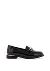 Zanni & Co Phan Thiet Gold Buckle Patent Loafers, Black