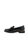 Zanni & Co Phan Thiet Gold Buckle Patent Loafers, Black