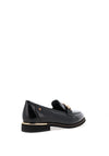 Zanni & Co Phan Thiet Gold Buckle Patent Loafers, Black