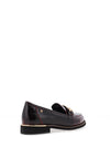 Zanni & Co Phan Thiet Gold Buckle Patent Loafers, Wine