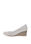 Zanni & Co. Ruwais Faux Leather Wedge Shoes, White